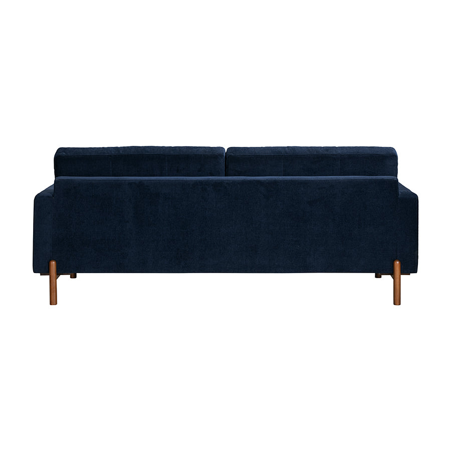 Barella Upholstered Midnight Blue Velvet 3 Seater Sofa