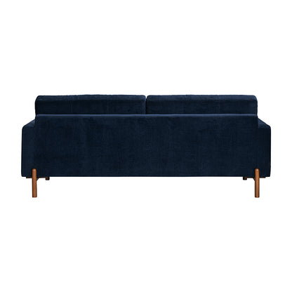 Barella Upholstered Midnight Blue Velvet 3 Seater Sofa