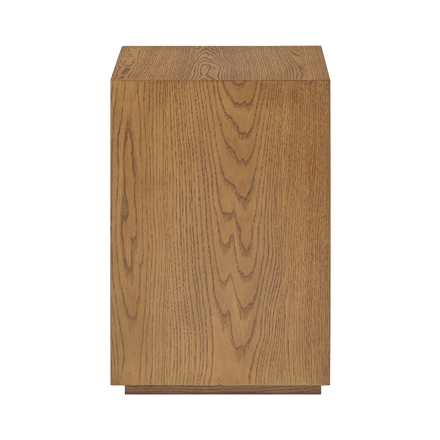 Velagio Natural Oak Ribbed 2 Drawer Bedside Table