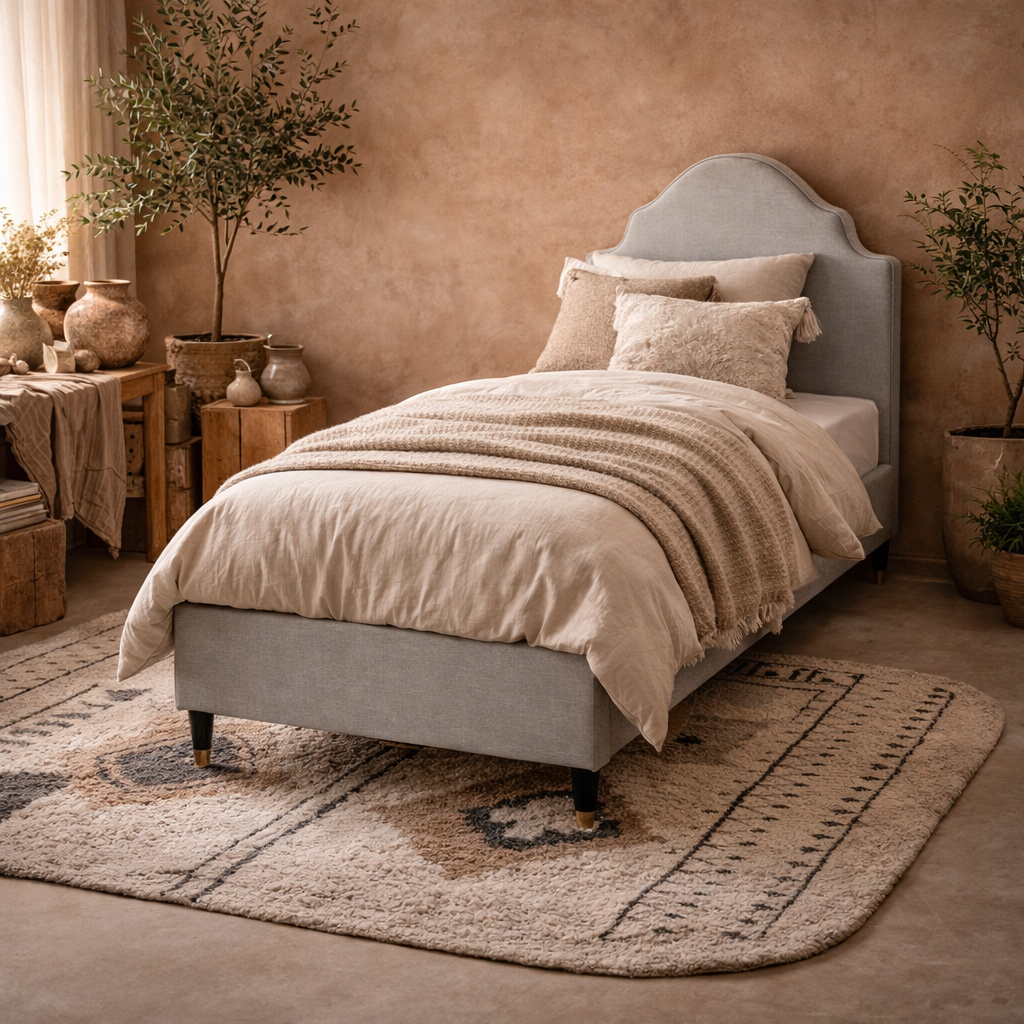 Monterey Light Grey Single Bed