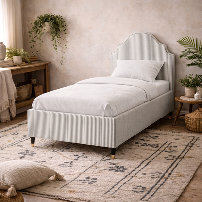 Monterey 3FT Grey Thin Stripe Single Bed
