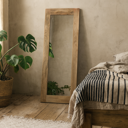 California Large Solid Mango Wood Framed Mirror