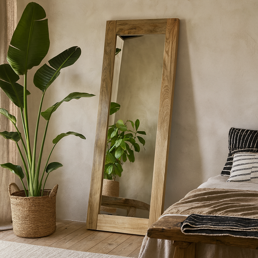 California Large Solid Mango Wood Framed Mirror