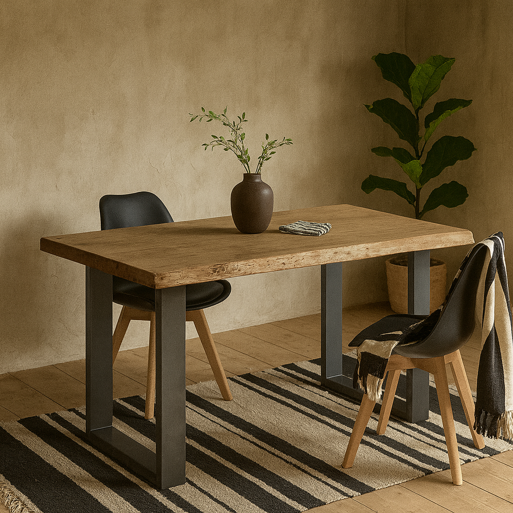 Wellington 150cm 6 Seater Acacia Wood Live Edge Dining Table
