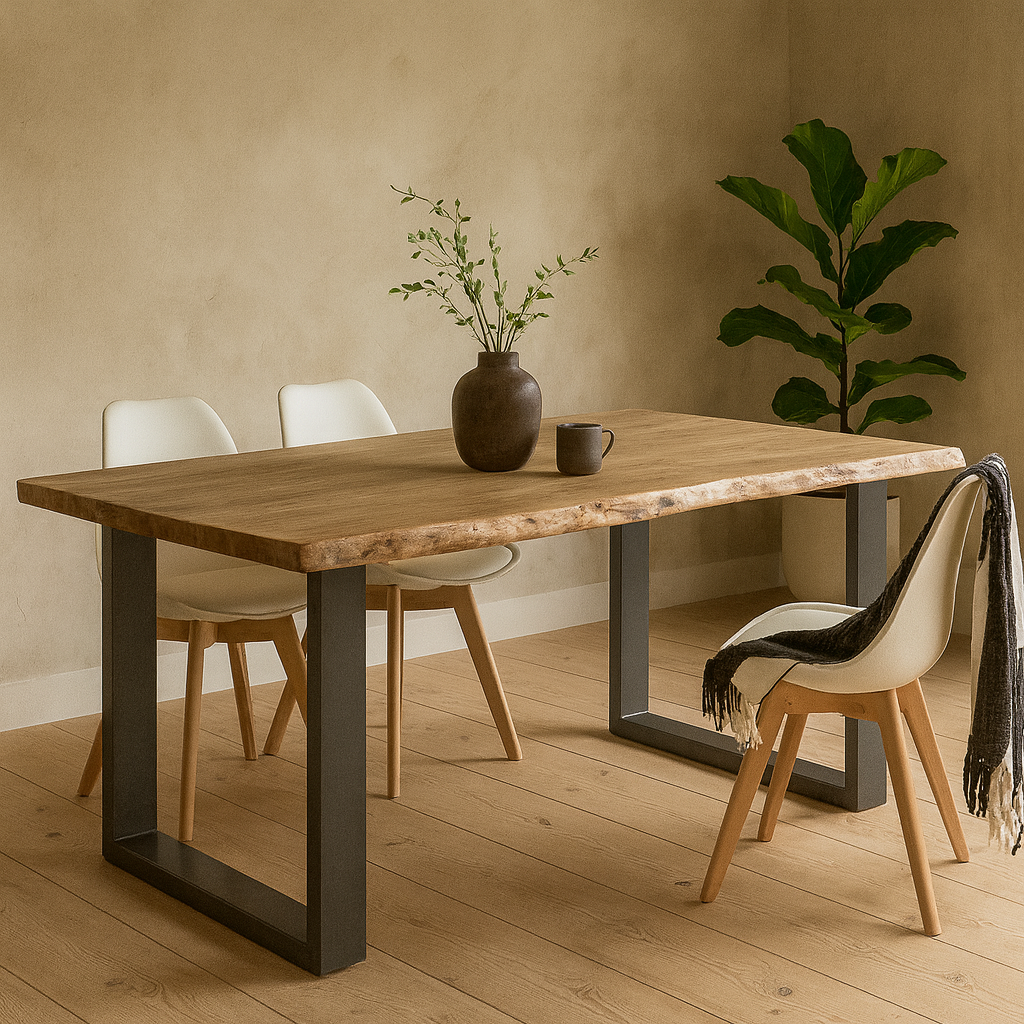 Wellington 200cm 6 Seater Acacia Wood Live Edge Dining Table