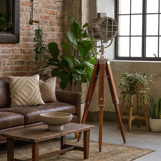 Ferrara Caged Chrome Spotlight Floor Lamp