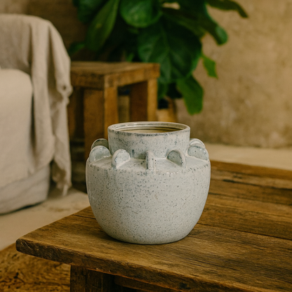 Bloom Medium Hydria White Ceramic Flower Vase