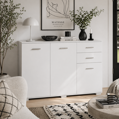 Fini Refa White Modern Sideboard 2 Drawers 3 Doors