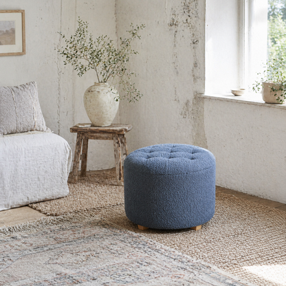 Ramazi Teddy Fleece Blue Storage Ottoman