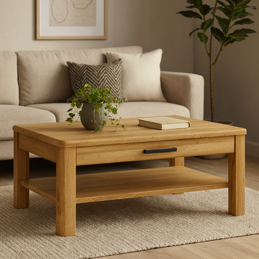 Larkwood 1 Drawer Grandson Oak Wood Coffee Table