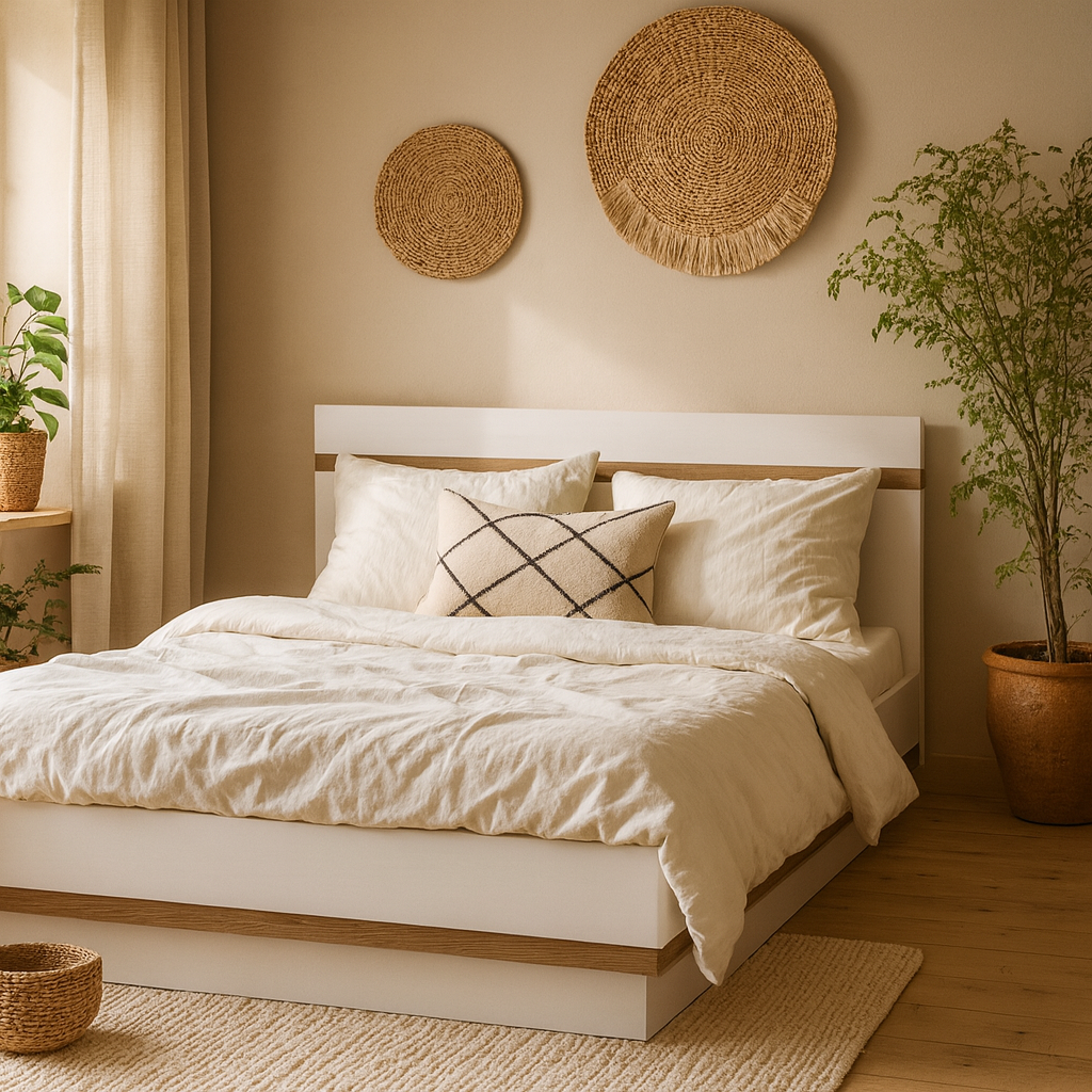 Foxwhisk King Size 5ft Bed in White and Oak Wood Lift Up