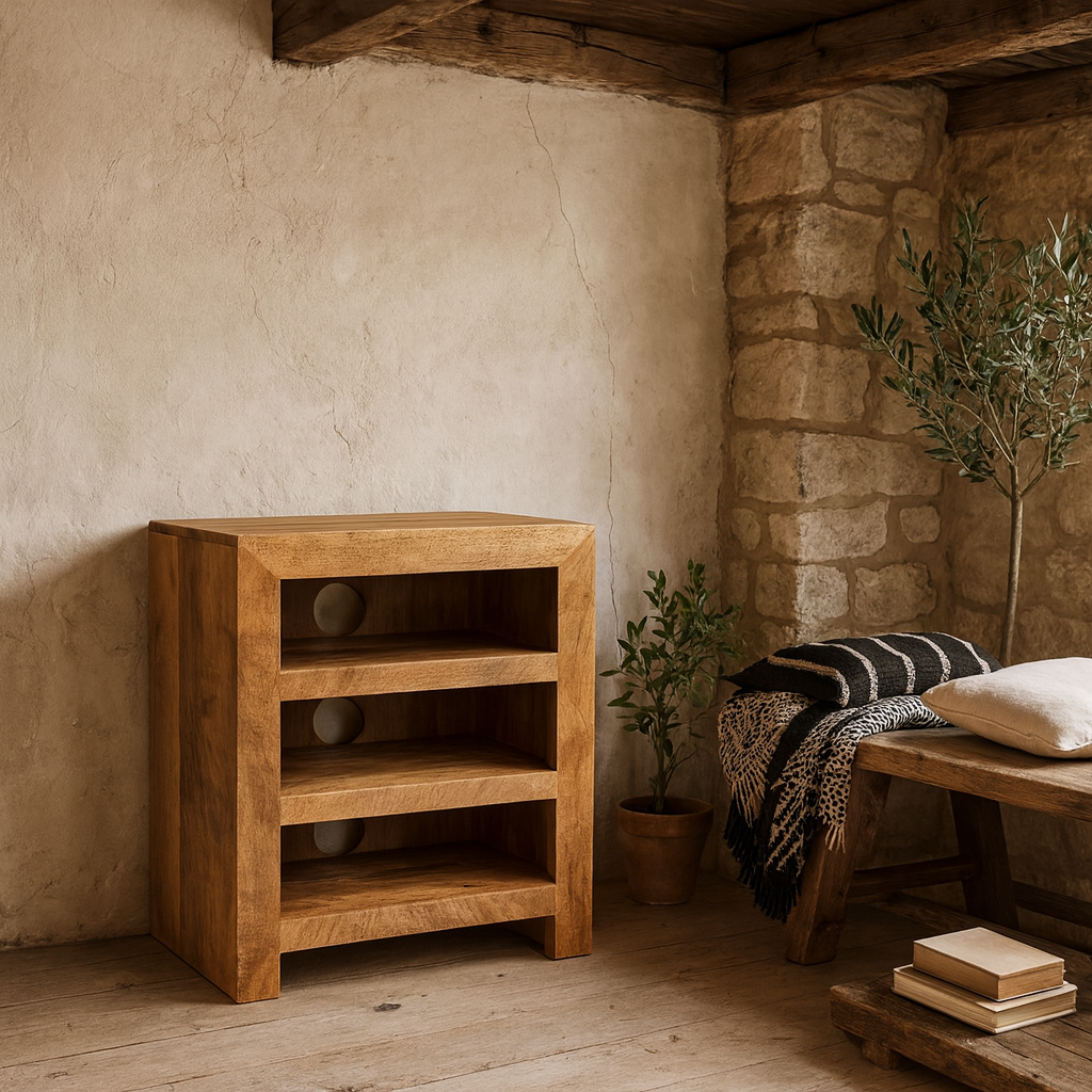 Manila Light Mango Wood Small TV Media Unit