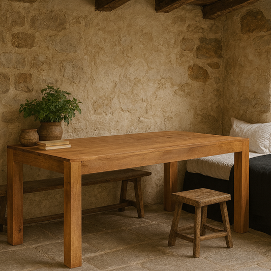 Manila Large 180cm Light Mango Wood Dining Table