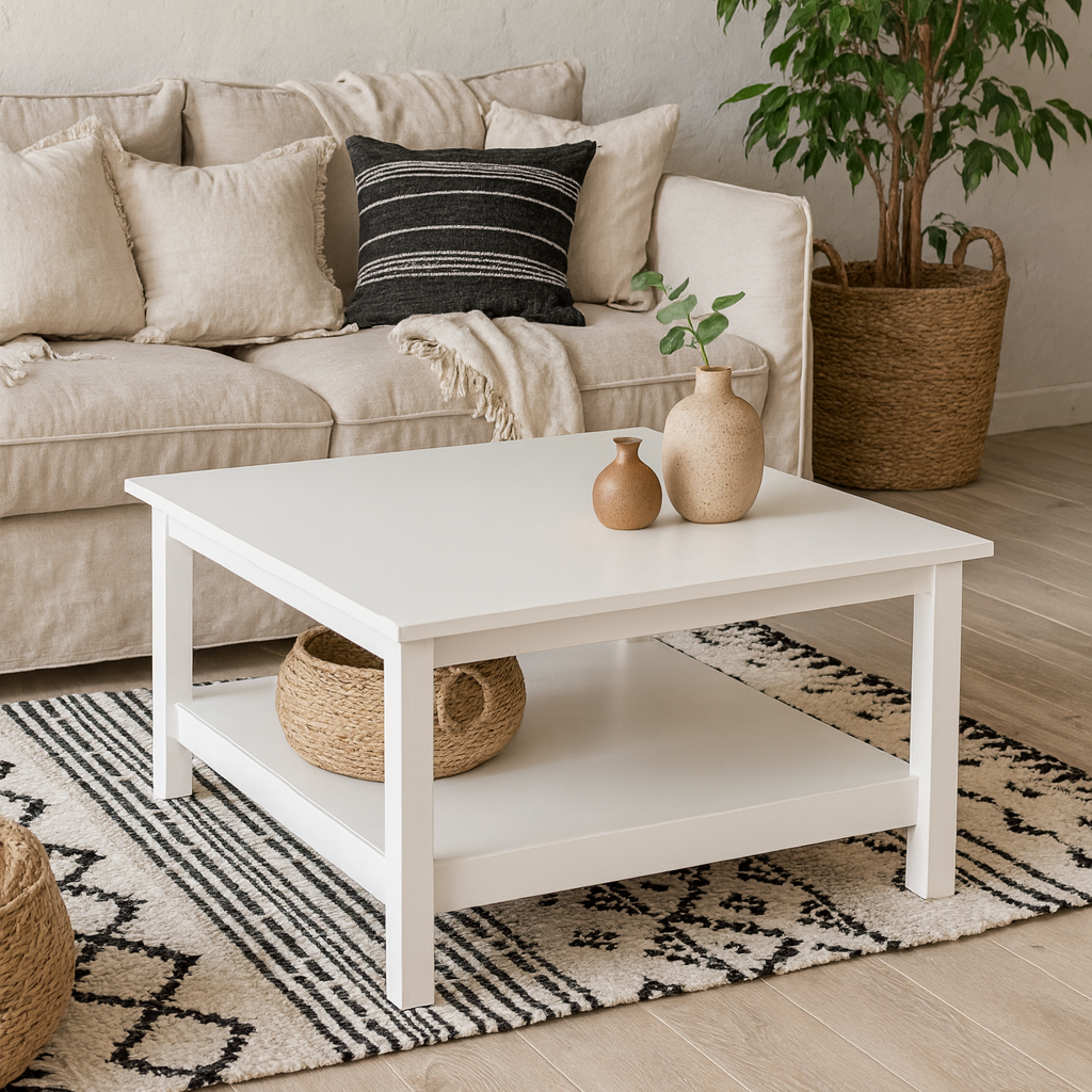 Wildberry Matt White Wooden Coffee Table