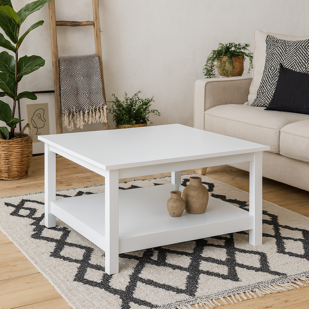 Wildberry Matt White Wooden Coffee Table