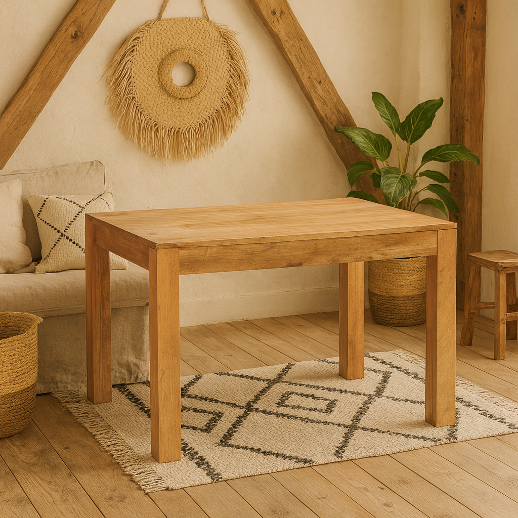 Manila Small 120cm Light Mango Wood Dining Table