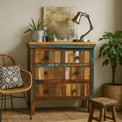 Seattle Reclaimed Wood 4 Drawer Chest