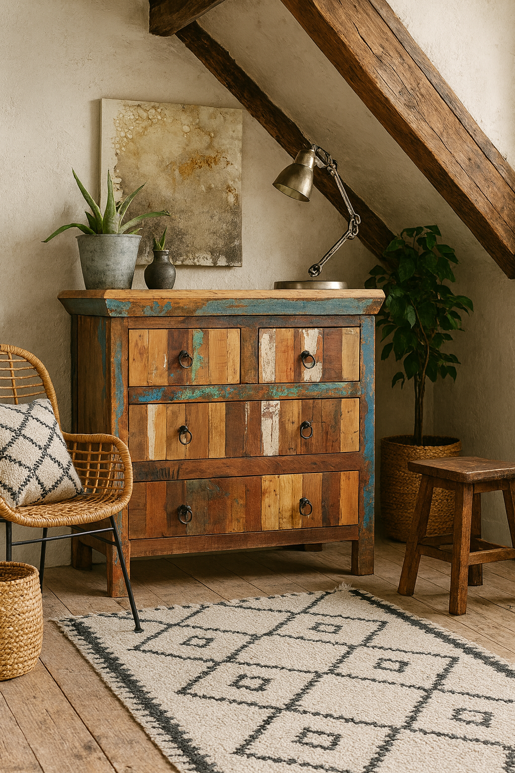 Seattle Reclaimed Wood 4 Drawer Chest