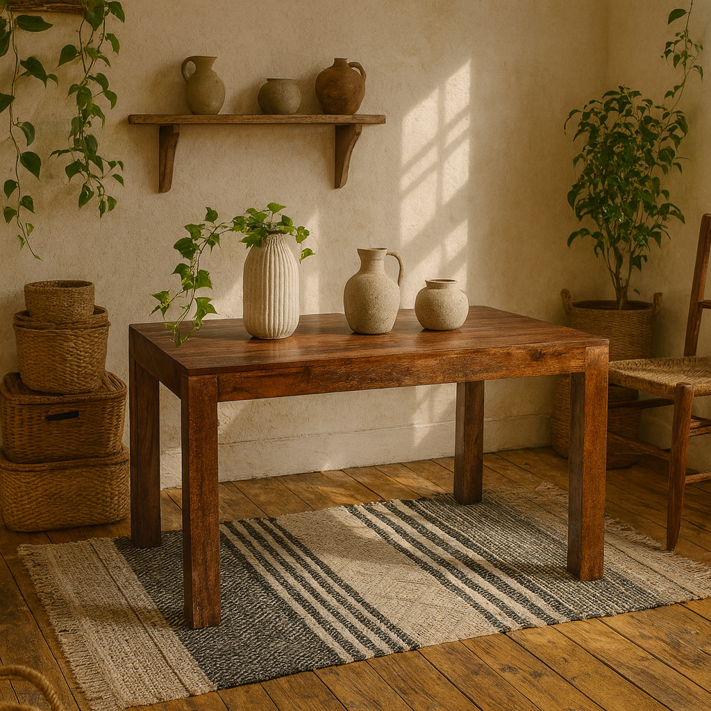 Phuket 180cm Dark Mango Wood Large Dining Table