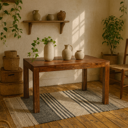 Phuket 180cm Dark Mango Wood Large Dining Table