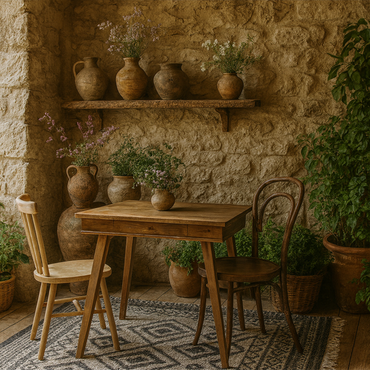 New York 4 Seater Natural Sheesham Wood Modern Dining Table