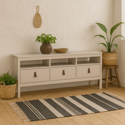 Wildberry TV Unit 3 Drawers in Cashmere