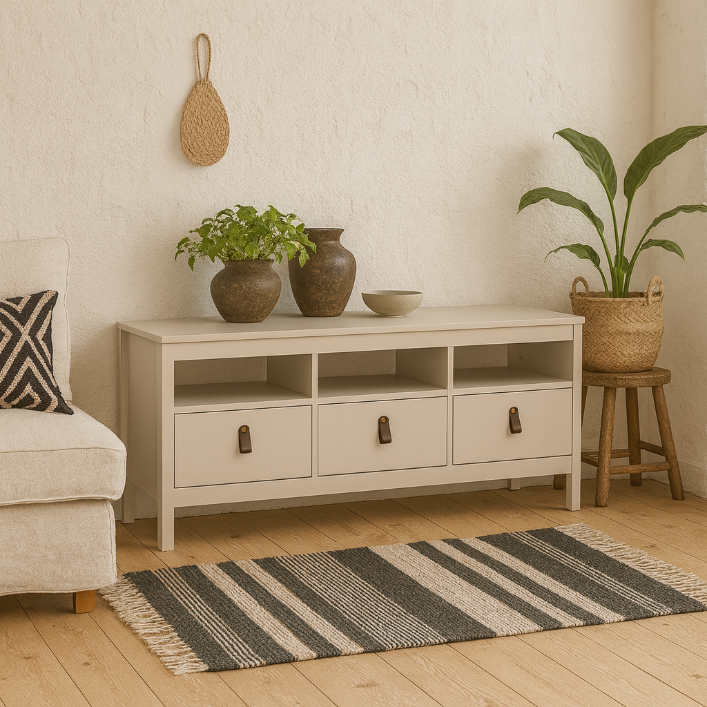 Wildberry TV Unit 3 Drawers in Cashmere