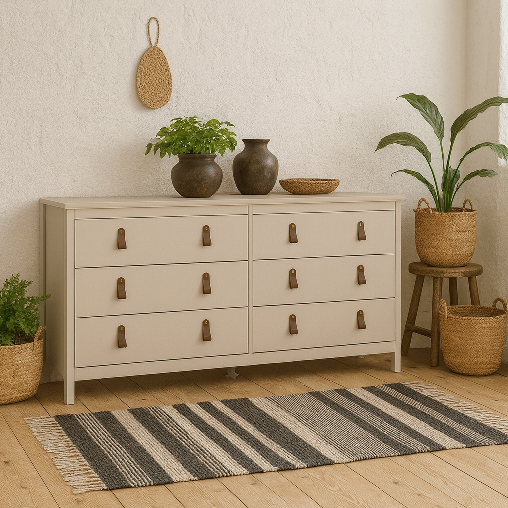Wildberry Cashmere Wooden Double Dresser 8 Drawers