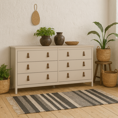 Wildberry Cashmere Wooden Double Dresser 8 Drawers