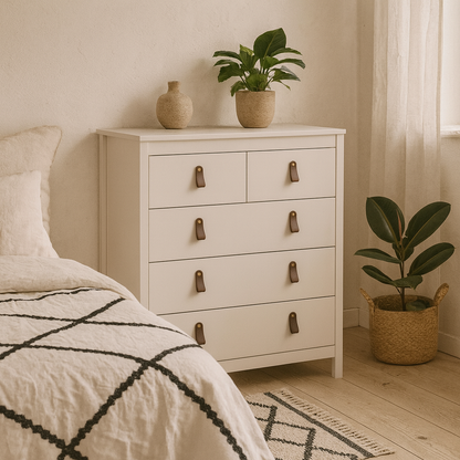Wildberry Cashmere Wooden Chest 5 Drawers