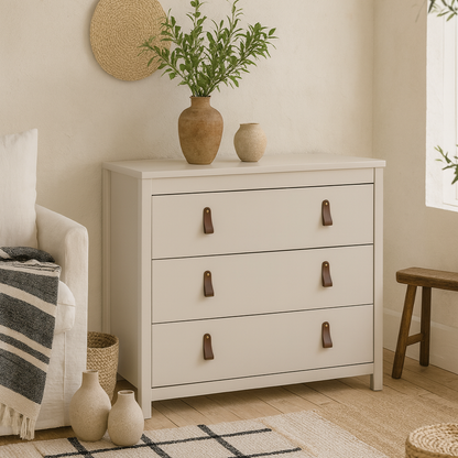 Wildberry Cashmere Wooden Chest 3 Drawers