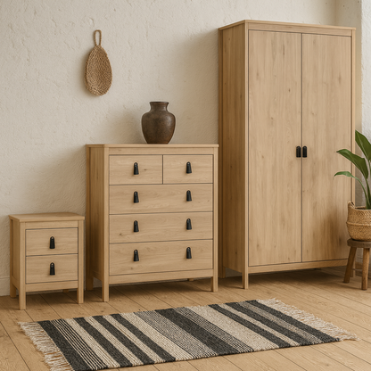 Wildberry 3 Piece Natural Oak Bedroom Furniture