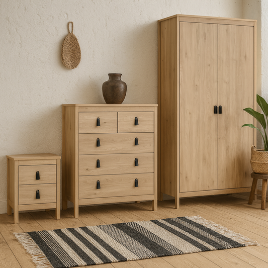 Wildberry 3 Piece Natural Oak Bedroom Furniture