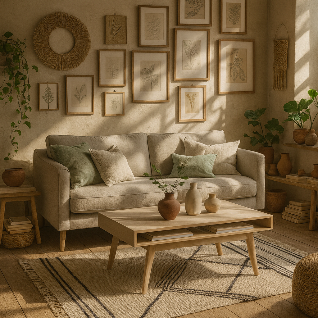 Mossbloom Industrial White Oak Coffee Table Open Shelf