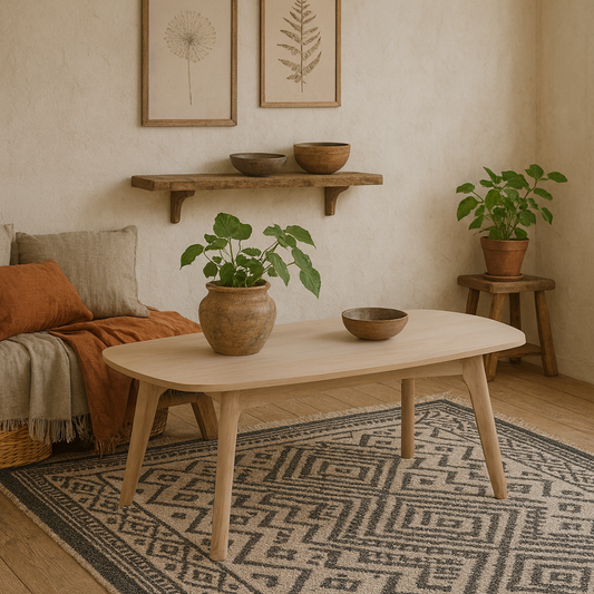 Mossbloom Scandi White Oak Coffee Table