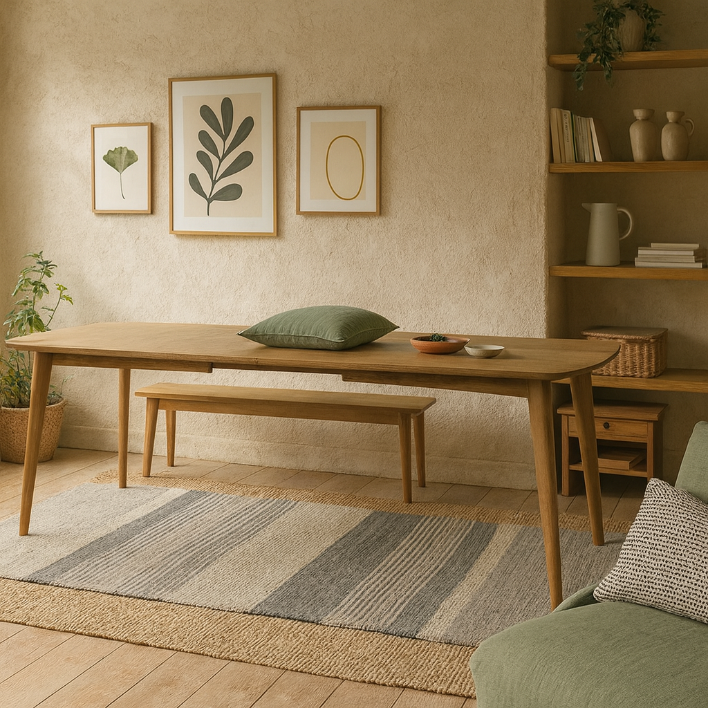 Mossbloom 8 Seater Oak Extendable Dining Table