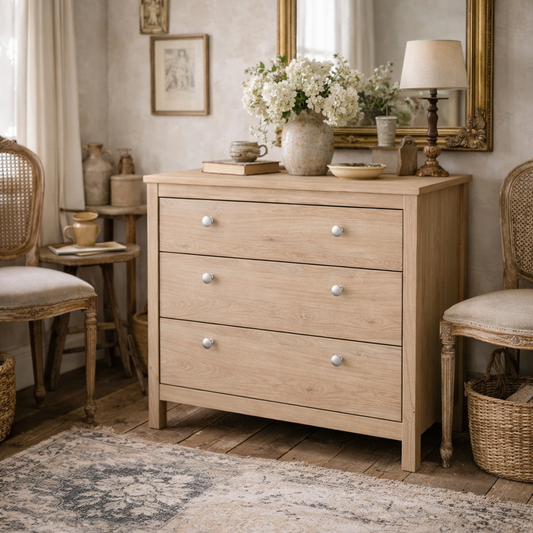 Gossmere Hickory Oak Effect Chest 3 Drawers