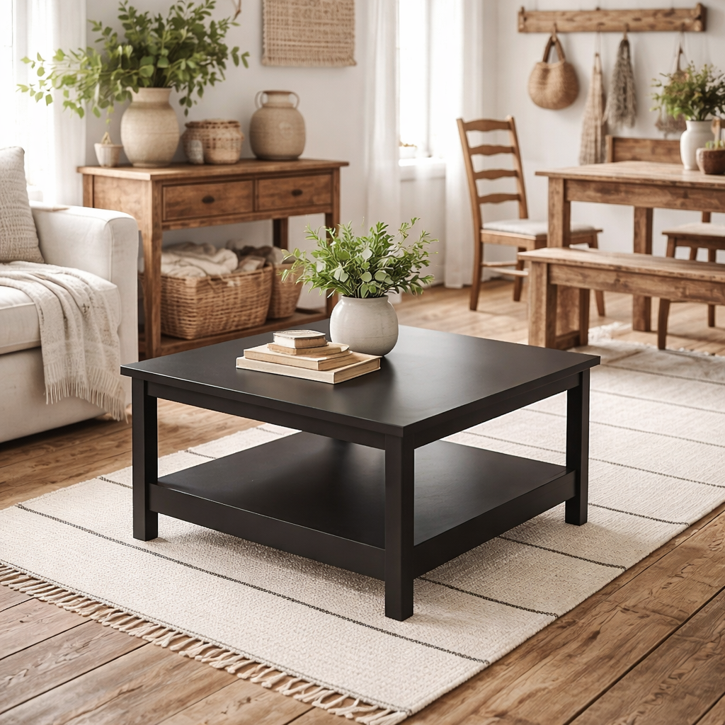 Gossmere Matt Black Coffee Table
