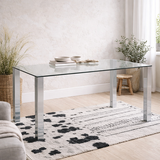 Vordingborg Dining Table with Glass Top