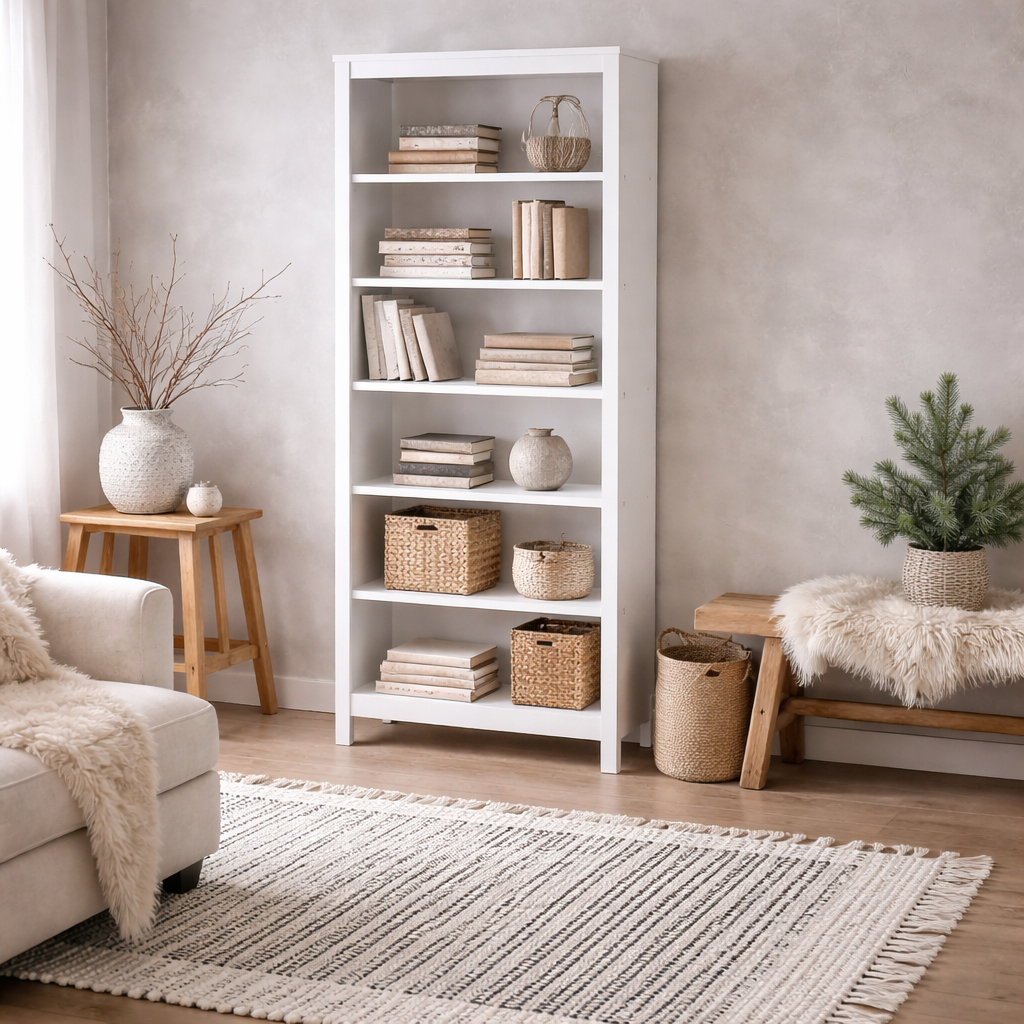 Gossmere White Bookcase