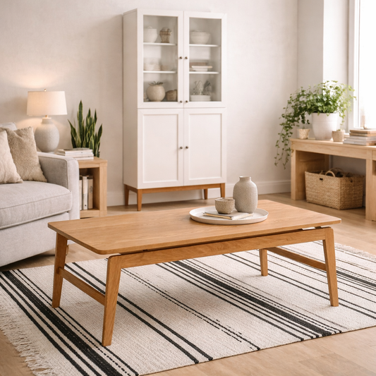 Meadowrest Rectangular Oak Wood Coffee Table