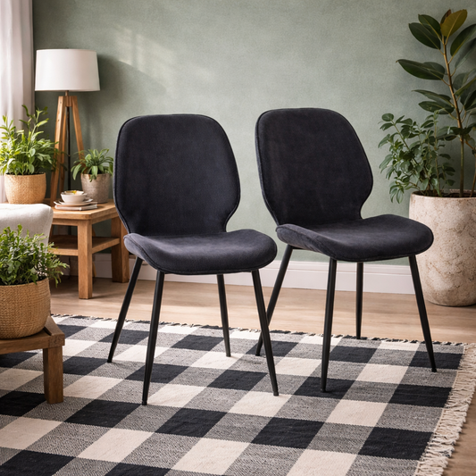 Set of 4 Larkwood Anthracite Dining Chairs