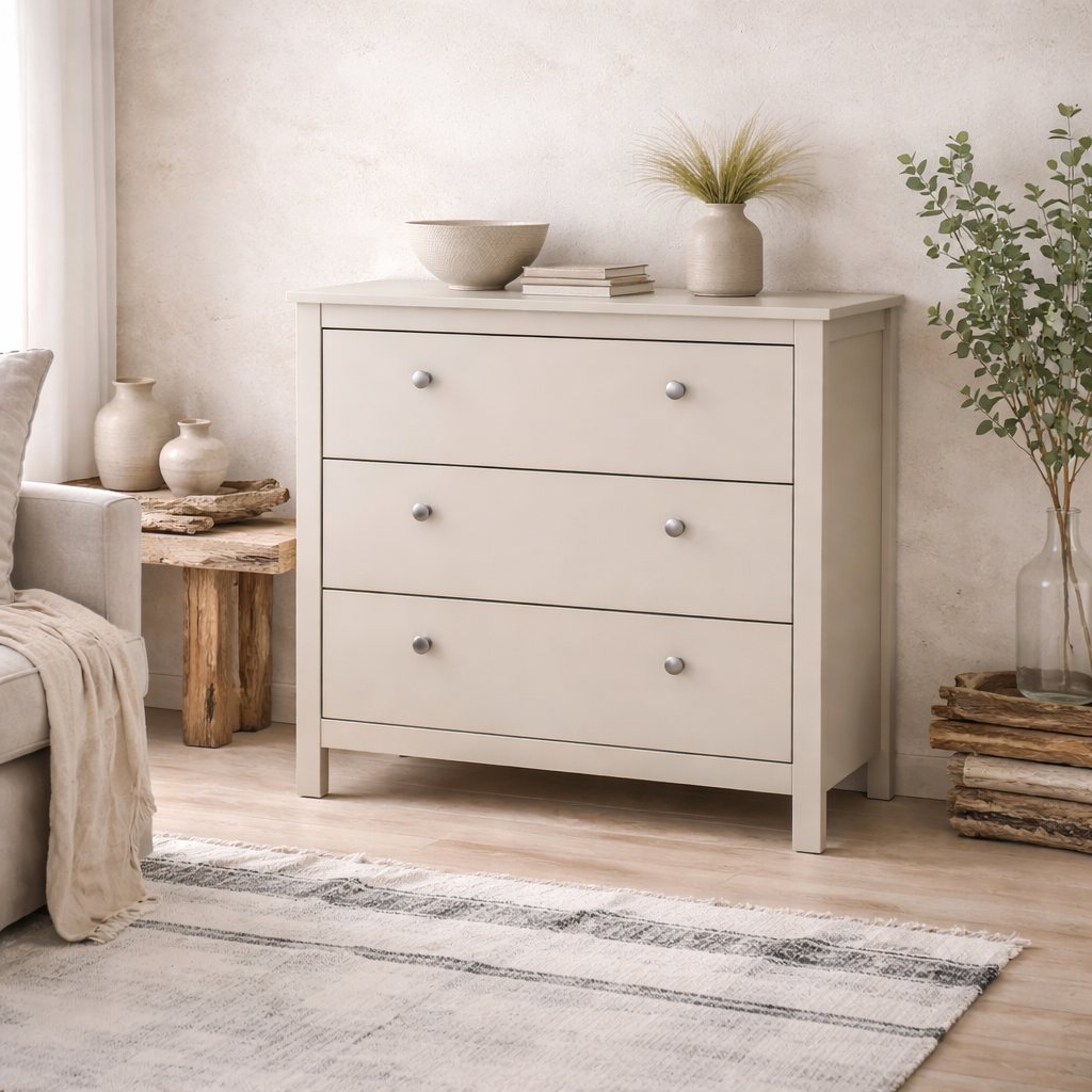 Gossmere Natural Cashmere Chest 3 Drawers