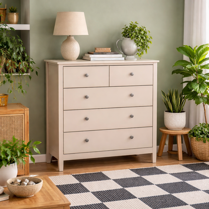 Gossmere Natural Cashmere Chest 5 Drawers