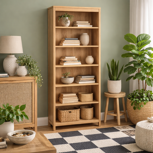 Gossmere Hickory Oak Effect Bookcase