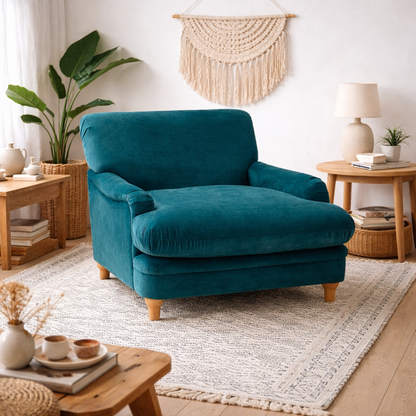 Greystones Peacock Blue Armchair