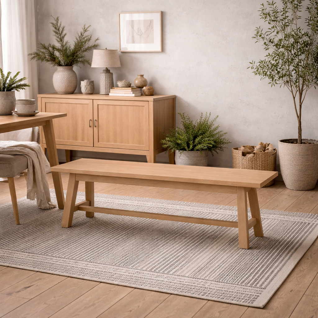 Arklow Latte Wooden Bench