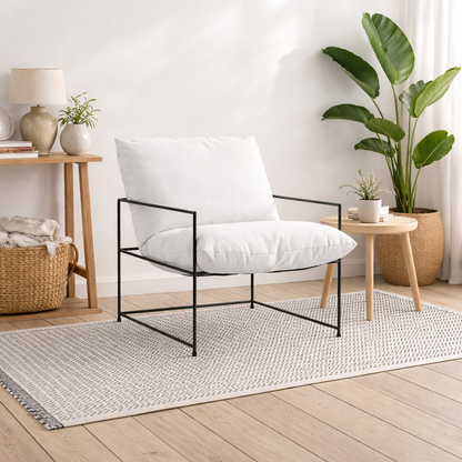 Drogheda White Chair Metal Frame