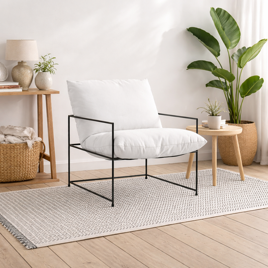 Drogheda White Chair Metal Frame