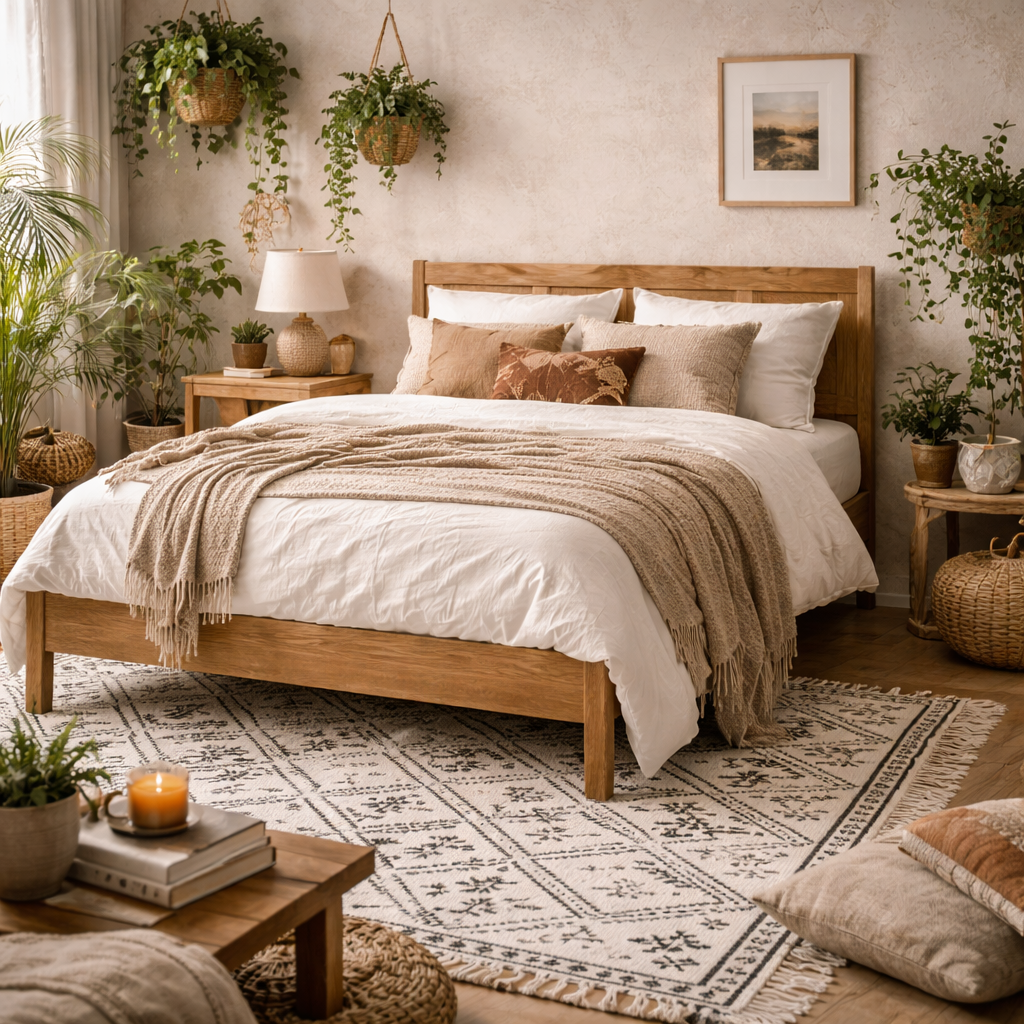 Dungarvan 5ft King Size Chevron Zig Zag Natural Wood Bed